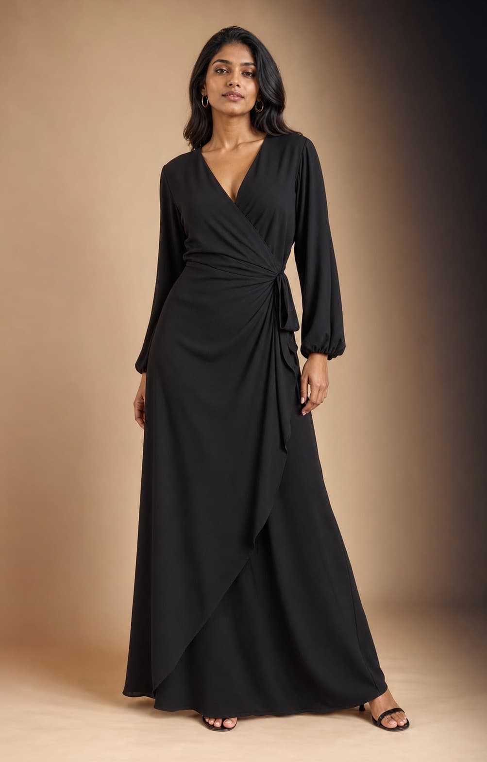 Midnight Bloom Wrap Dress, view 1