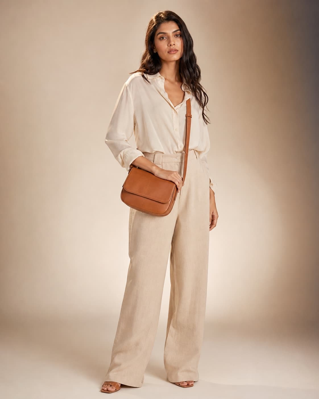 Leather Crossbody Bag, view 1