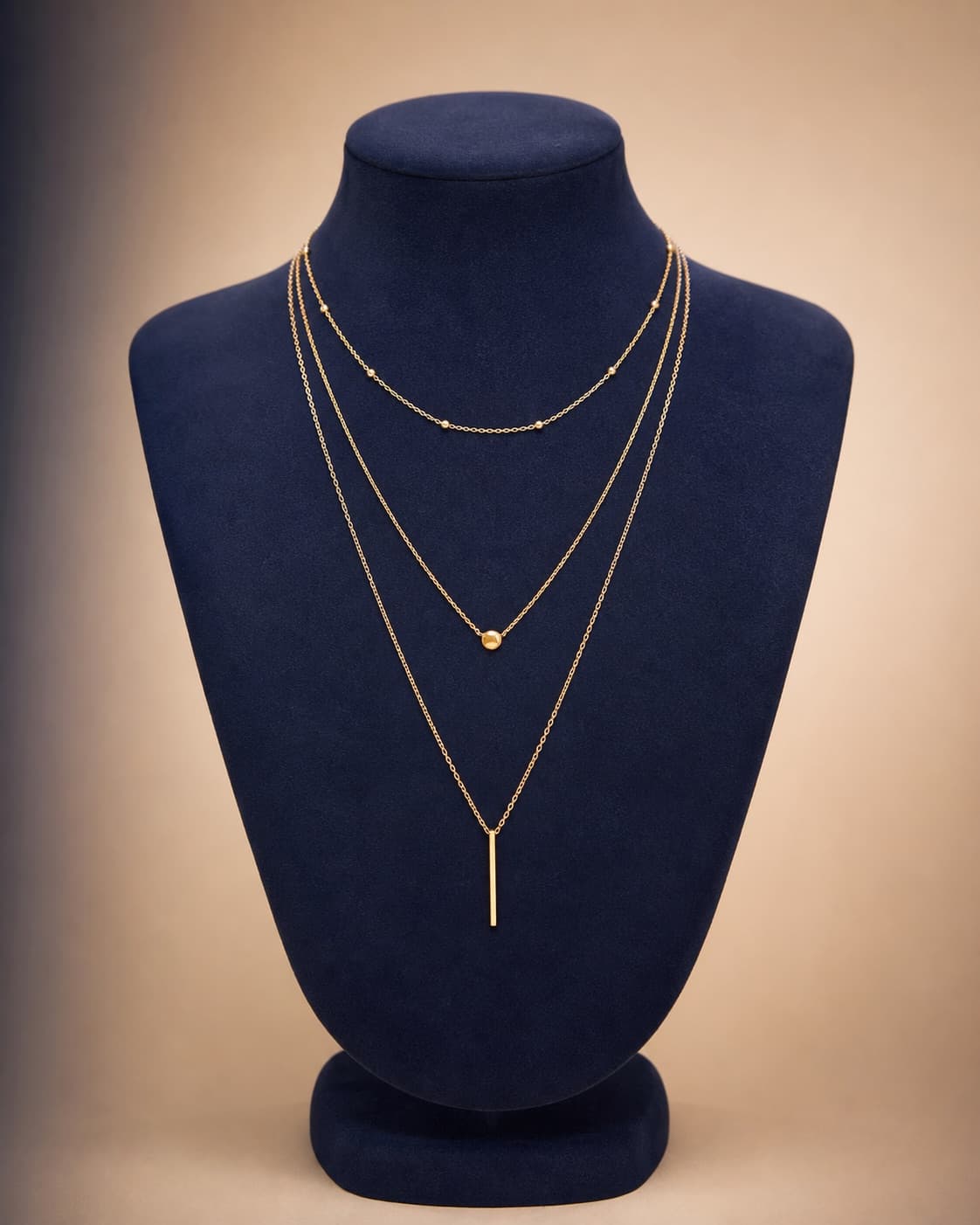 Gold Chain Layer Necklace, view 1